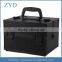 Hand Made Manufacturer Cosmetic Box Type and Aluminum Black Makeup Bag With Tray ZYD-HZMmc012