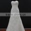 Real factory sample! organza drapping belt popular french lace applique wedding dress