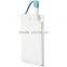 Ultra slim credit card shape portable power bank charger with custom logo print, i phone connector and optional capacity