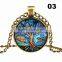 Tree Of Life Brass Necklace Picture Photo Locket Pendant Statement Necklace Gift