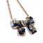 Top Fashion Butterfly Beaded Necklace Flower Crystal Necklace