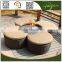Fashionable Italy Style Outdoor Rattan Coffee Table and Chairs Set