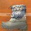 CS-19 Suede Leather Kids Snow Boots In Color Keep Warm In Winter