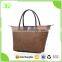Plain Colour Canvas Tote Changing Bag Handbag with Leather Handle