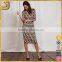 wholesale promotional print 3/4 sleeve pencil women midi casual dress                        
                                                Quality Choice
                                                    Most Popular
