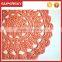 V-214 Knitting orange crochet big flower coasters for table decor lace crochet mug mats