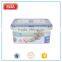 Rectangular disposable plastic food container