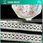 Gold Flat 15MM Metal Grommet Eyelet X Shape White Polyester Lace Trimming