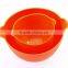 eco-friendly different size food grade silicone mixing bowl
