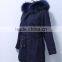2016 new hot selling parka jacket with real fox fur collar