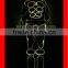 Wireless DMX 512 Full color Fiber optic tron dance costume