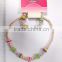 Multicolor beaded necklace bracelet set for children