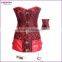 Women Plus Size Red Overbust Steampunk Corselet Espartilho Corset