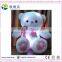 Custom 80cm Stuffed White Plush LED Teddy Bear Toy for Valentine' Day