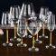 24 Carat Gold Foil Wine Glass Design Unique Drinking Glass for Bank VIP