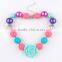 2016 Charm design baby chunky beads necklace colorful bubblegum beads necklace children kids favors gift