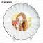 2016 New Sunmeta design Golden Rim Sublimation Ceramic Plates 8inch size