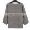 BGA15054 Cashmere pullover boat neck cable knitting wool sweater designs for girls