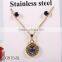 Newest model blue crystal artificial diamonds charm jewelry set for engagement