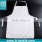 Eco Friendly 100% Cotton Plain Fabric White Child Apron for Kitchen