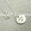Keep Calm and Carry On sterling silver charm crown charm necklace-sterling silver necklace