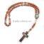 Rosary,catholic wooden beaded rosary, 2014 cheap religious necklace