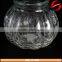 Cracked effect 360ml pumpkin shaped glass candle jar for sale