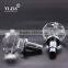 zinc alloy base clear polished chrome glass door lock handle