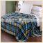New Design Checked Printed Blanket Flannel Blanket Factory China
