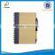 Recycled kraft paper hardcover spiral notebook with pen