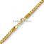 fashion style IP gold plating stainless steel gold neck chain design 4mm wide necklace for girls and boys