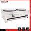 Snack Food Equipment Double Head Gas Crepe Maker Machine Non-Stick
