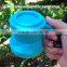 Silicone Travel Collapsible Camping Cup With Lid