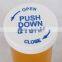 Plastic Child Resistant Push Down and Turn Vials