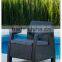 Outdoor patio rattan dark gray garden modern armchair