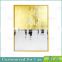 100% Hand Painted Abstract Modern Figure Oil Painting with Gold Foil