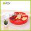 emc food storage boxes, food storage box with dividers, round shape plastic food storage box