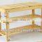 Pine wooden shoes shelf