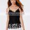 2015 hot sale summer ladies lace cami top black