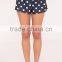 Custom Logo Print Loose Top Short Sleeve With Dots Shorts Causal Pajama Set Ladies Pyjama Set