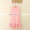 2017 New designer baby frocks images Boutique girl clothing with fish cut mother and child dress fashion Pink Flower dresses