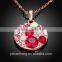 Fashion zircon inlaid pendant necklace