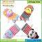 winter thick terry baby rattle socks with matching wrist rattle