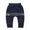 Latest design stripe terry fabric kids boys harem pants