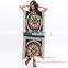 Euramerican Stylish Batwing Sleeve Totem Long Dress