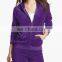 CHEFON Women Velour Zip Front Hoodie Tracksuit CNA0049