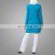 Beautiful Girls contrast trim sportwear tops fashion blue ladies tunics