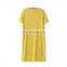 fast fashion 2017 pure color t shirt length of irregular loose long t shirt for women