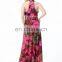 5012# Wholesale Ladies Chic Summer Floral Beach Boho Style Maxi Dress Bohemian Plus Size Women Clothing