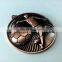 Antique bronze plating zinc alloy custom commemorative medal with 3D football pattern